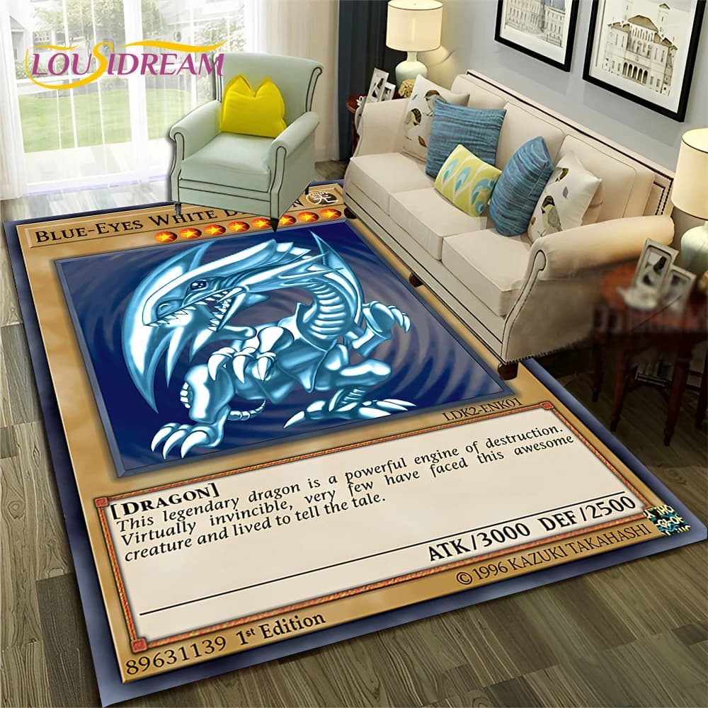 Cartoon Anime Yu-Gi-Oh MONSTER CARD Tappeto per la casa Soggiorno Camera da letto Divano Zerbino Decor, Tappeto per bambini Tappetino antiscivolo