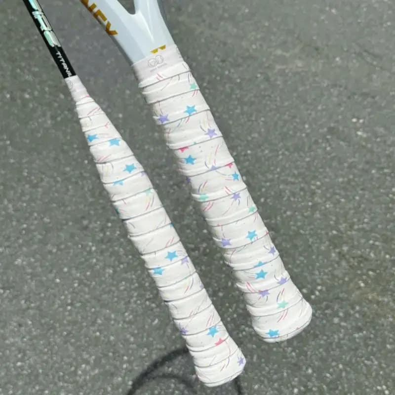 Impugnatura per Racchetta da Badminton di Alto Valore Estetico, Assorbente, Antiscivolo, Adesivo Bilaterale, Manico in Pelle per Racchetta da Tennis