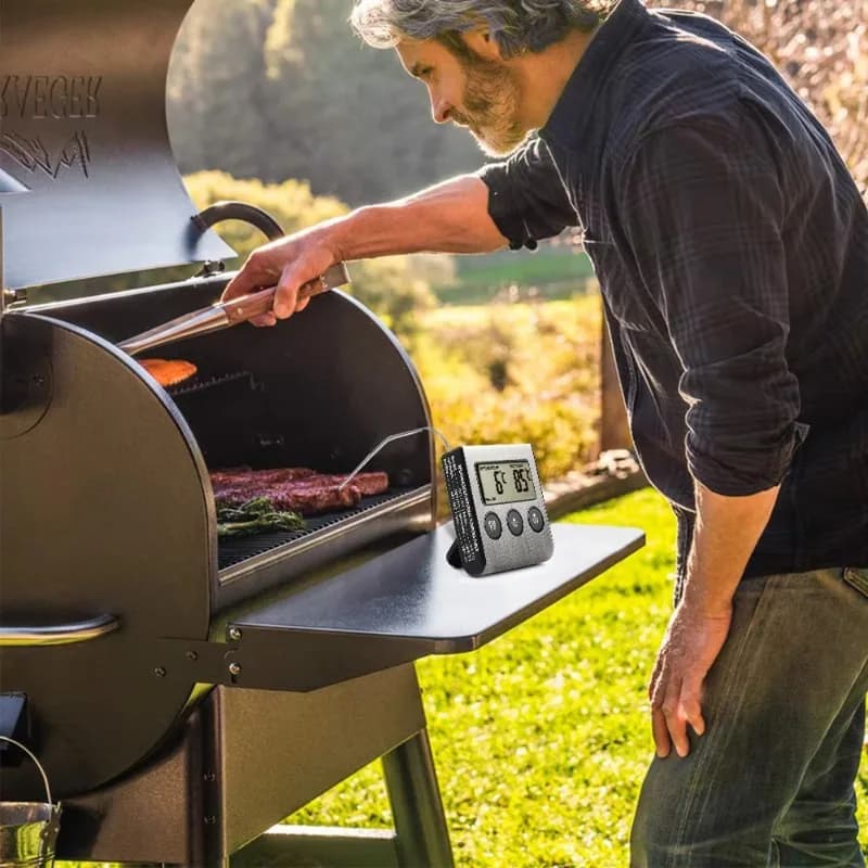 Termometro da cucina per forno intelligente - Termometro per carne con sonda sostituibile per grigliare, fare pizza e caramelle