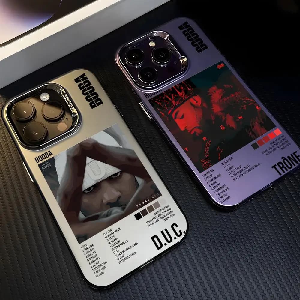 Custodia per telefono Rapper B-Booba per iPhone 17 16 15 14 13 12 11 Pro Max Designer Opaca Laser Aurora