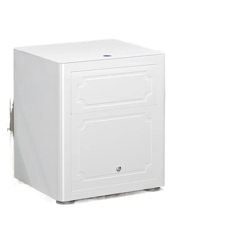 Cassaforte da comodino integrata interamente in acciaio per camera da letto leggera per uso domestico, clip per cassetto per gioielli di lusso, doppia serratura, antifurto, cassaforte WiF intelligente