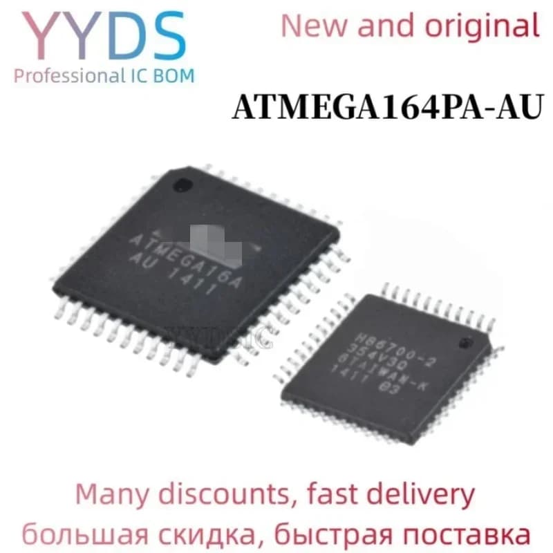 5 PZ ATMEGA164PA-AU ATMEGA164PA ATMEGA164 QFP IC MCU 8BIT 16KB FLASH 44TQFP in magazzino