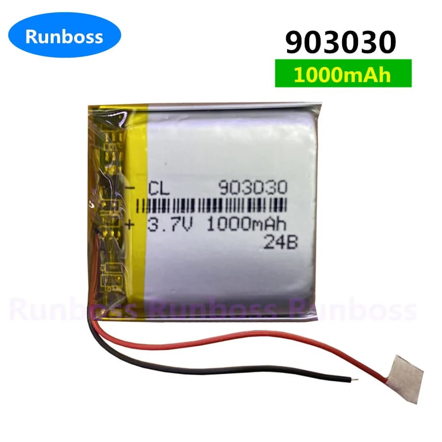 1-10pcs 3.7V 1000mAH 90303030 polymer lithium-ion battery for TOY POWER BANK,GPS,mp3, mp4 navigator small toy audio recorder