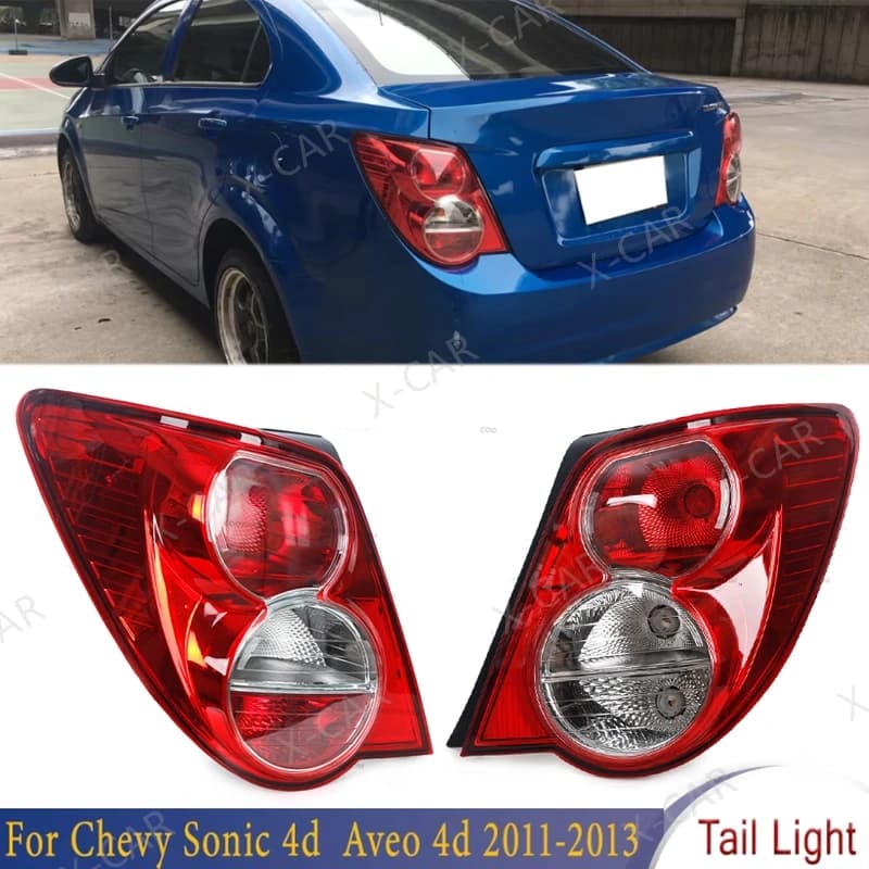 Per Chevrolet Sonic Aveo 4d 2011 2012 2013 Paraurti posteriore Coda Luce freno Stop Avvertimento Fendinebbia Senza lampadina 96830973 96830974