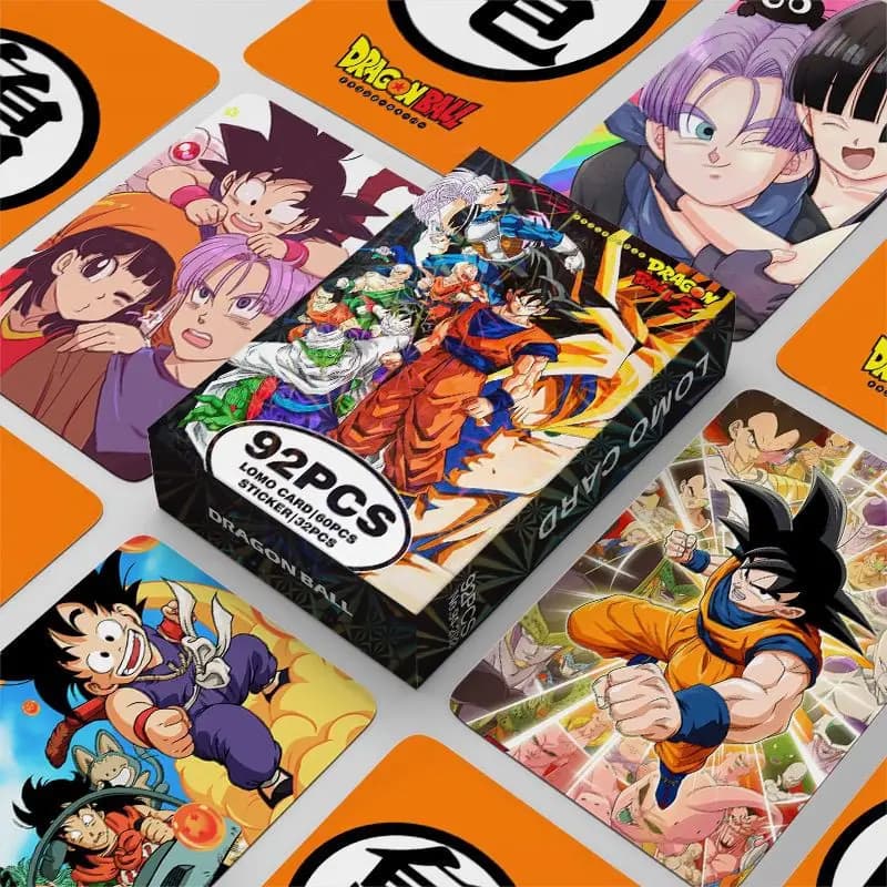 Dragon Ball Son Goku cartoon cute cards personality anime poster 92pcs card stickers toys anime merchandise wholesale