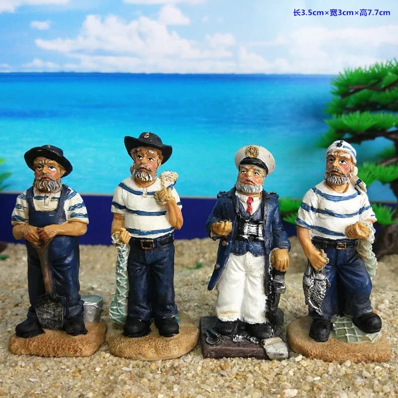 SINA COVA Sailor Mate Navyfisherman People Psychological Sand Table Action Figures giocattoli ornamenti artigianali figure giocattolo decorazioni