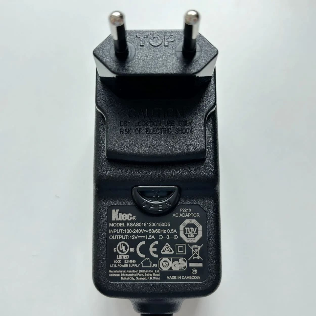 Suitable for Ktec KSAS0181200150D5 12v1.5A18w AC adapter charger Seagate WD external hard drive HDD power supply EU/AU/UK plug