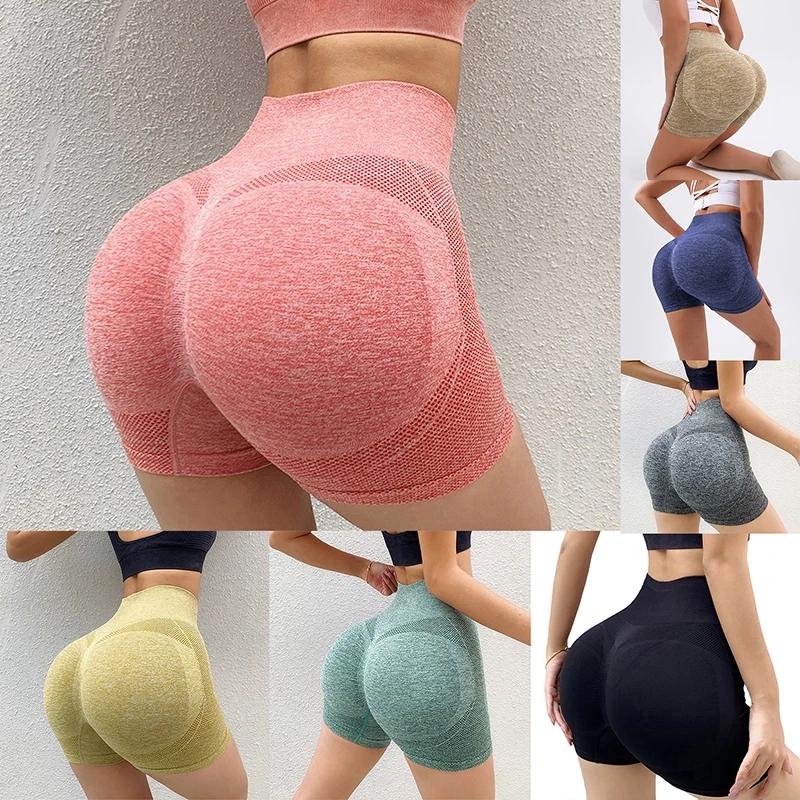 Women's Sports Shorts New Cycling Jogging Fitness Waist High Push Up Gym Shorts Leggings Yoga Clothing for Women
