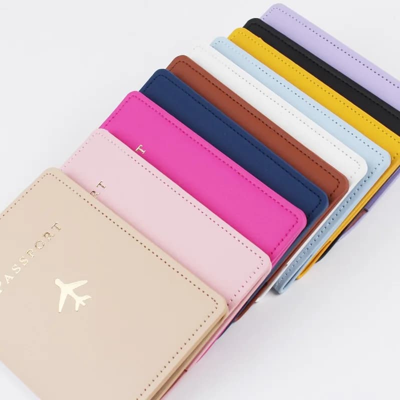 1 pz custodia per passaporto aereo in pelle PU porta carte portafoglio moda accessori da viaggio leggeri per volo per donne o uomini