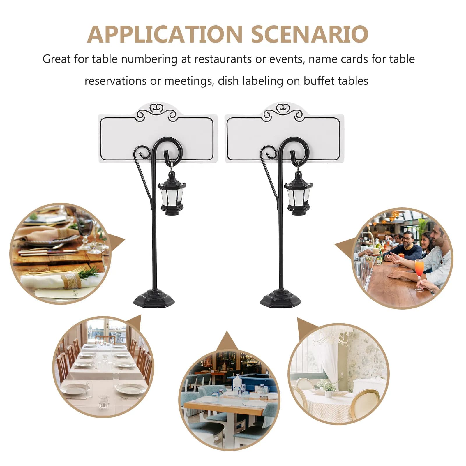 2 Pezzi Porta Numero da Tavolo in Resina, Clip per Segnaposto Matrimonio, Porta Menu, Morsetto per Numero Tavolo Buffet/Festa, Design Elegante