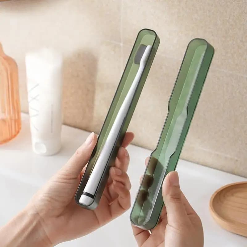 1/2 Pezzi Custodia Portatile per Spazzolino da Denti, Contenitore Porta Spazzolino, Accessori da Viaggio per Campeggio e Bagno