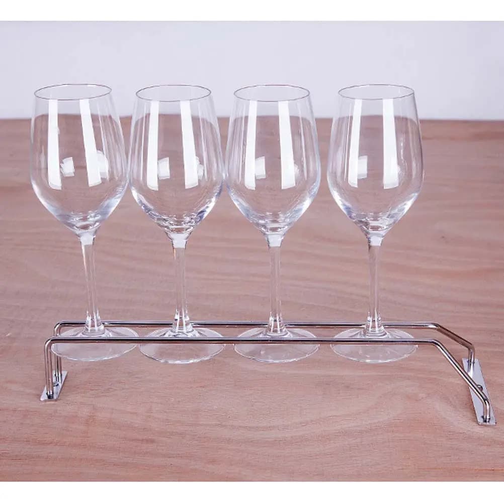 Stainless Steel Stemware Wine Rack Holder Under Cabinet Shelf Hanging Rail Wine Glass Holder Organizer Storage for Bar Kitchen