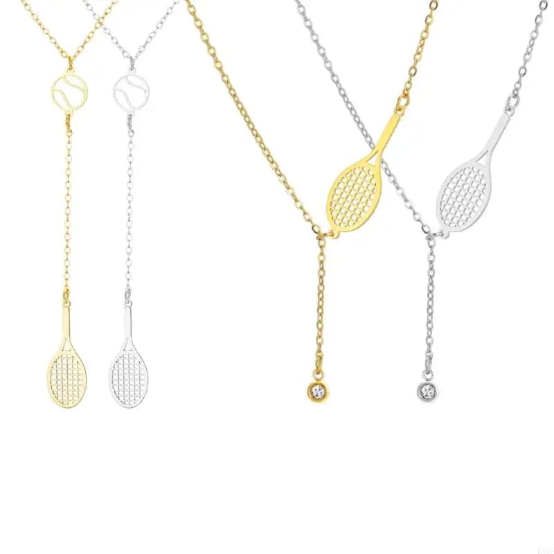 Collana ispirata tennis, robusti gioielli in acciaio inossidabile