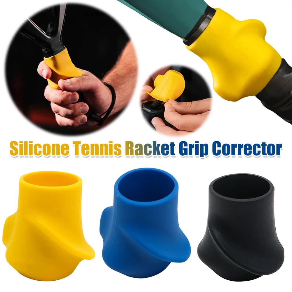 Silicone Tennis Racket Grip Corr Reusable Pickleball Racket Swing Trainer Anti-Slip for Badminton Padel Pickleball Training