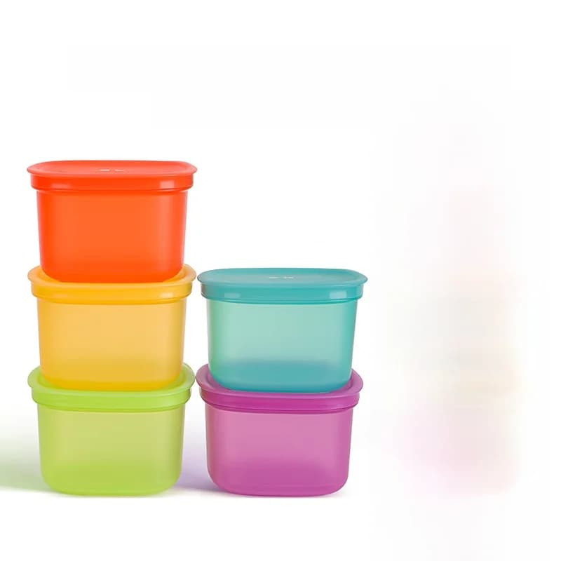 Contenitore per Alimenti Congelati Serie Rainbow da 500ml, Scatola per Conservazione Frutta e Riso, Contenitore per Alimenti Sottovuoto