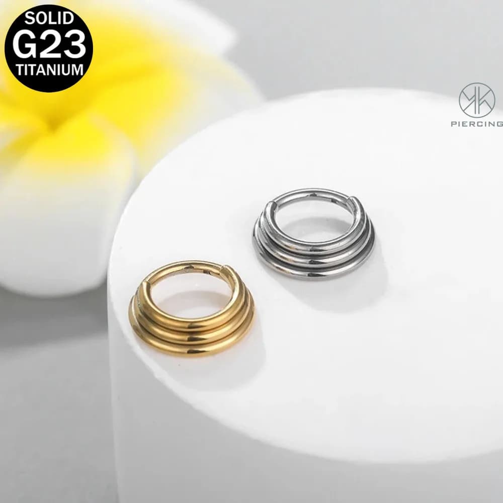 1pcs titanio anello del naso anello del setto clicker cerniera conchiglia daith elica tragus orecchino per le donne piercing gioielli