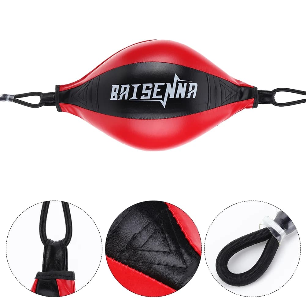 Double End Punching Bag PU Leather Muay Thai Punch Boxing Ball Boxing Speed Training Bag Gym Fitness Sports Equipment