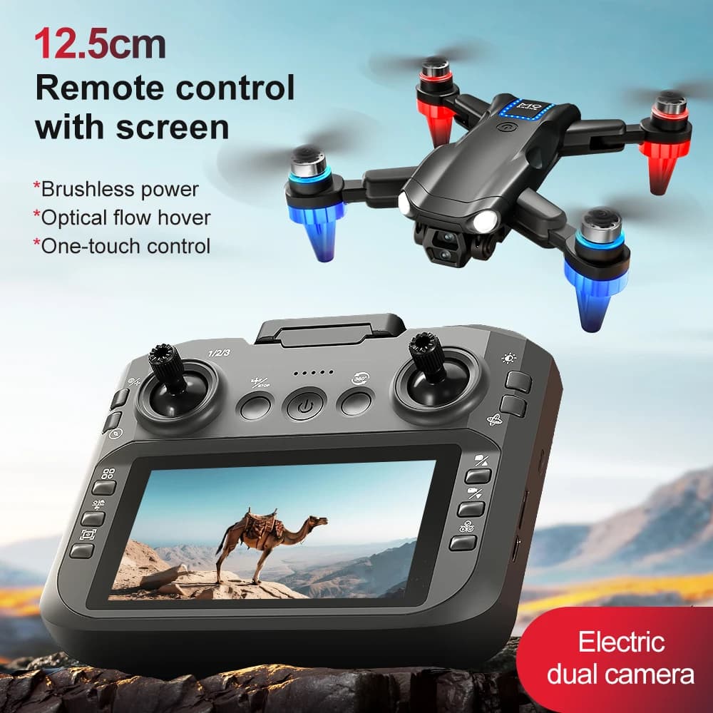 M9 Mini Drone Professionale HD 4K Macchina Fotografica 2.4G WIFI FPV Brushless Drone Motore Pieghevole Quadcopter per la Fotografia Aerea