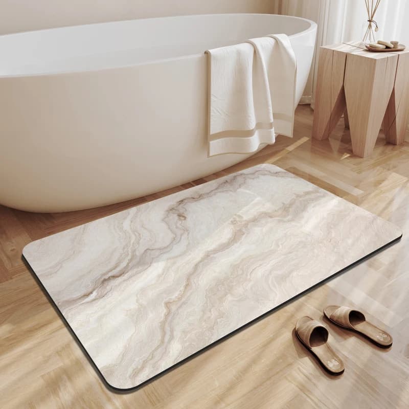 Tappetino da bagno Terra diatomea Tappetino da bagno assorbente Tappetino da doccia antiscivolo Tappeto da toilette Zerbino da ingresso ad asciugatura rapida Lavabile