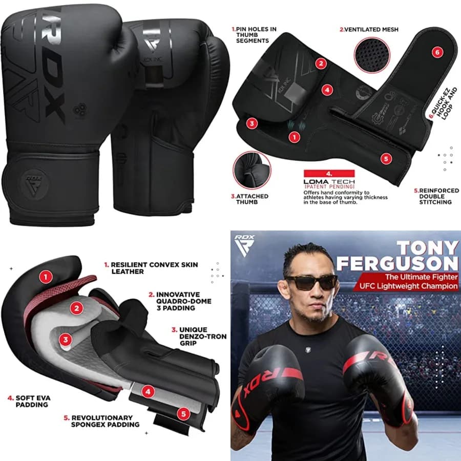 Guantoni da Boxe Professionali, per Allenamento e Sparring, in Pelle Maya, per Muay Thai MMA Kickboxing, Uomo Donna Adulto, per Sacco da Boxe Pesante e Focus Mi