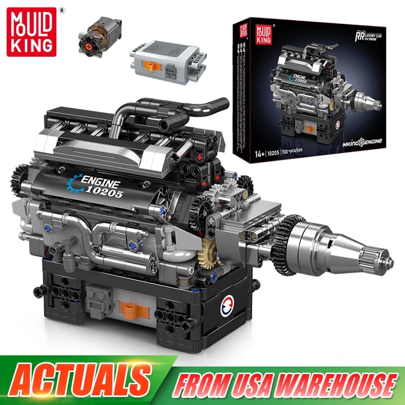 Stampo Re 10205 L'automobile di Lusso RR V12 Motore Building Block Montaggio Auto Set di Mattoni Auto Tecnica Giocattoli Per Bambini Regalo Di Natale