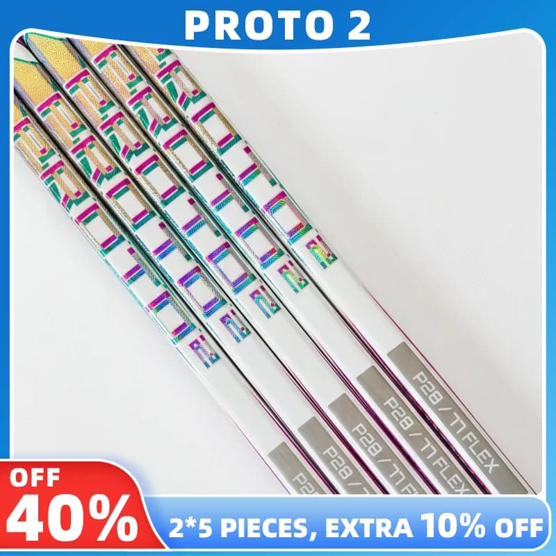 [5-Pack][Proto2] Ice Hockey Sticks Ultra Light Carbon Fiber P28 P88 P92