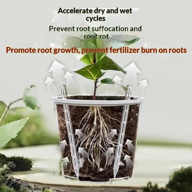 20 tubi di aerazione per piante, per la prevenzione della marciume delle radici, per evitare l'irrigazione eccessiva e per radici sane, attrezzi da giardinaggio〔Bianco〕
