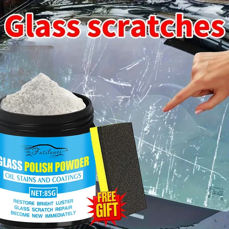 NUOVO! !Crema per lucidare il vetro e ripara i graffi, restauro senza macchie per finestrini e specchietti dell'auto, porte in plastica e cera per vetro