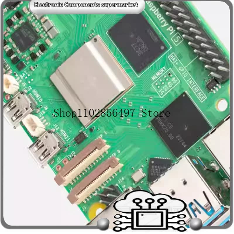 Scheda di Sviluppo per Raspberry Pi 5 con 4G/8G/16G RAM, Processore Arm Cortex-A76, Scheda Madre Linux