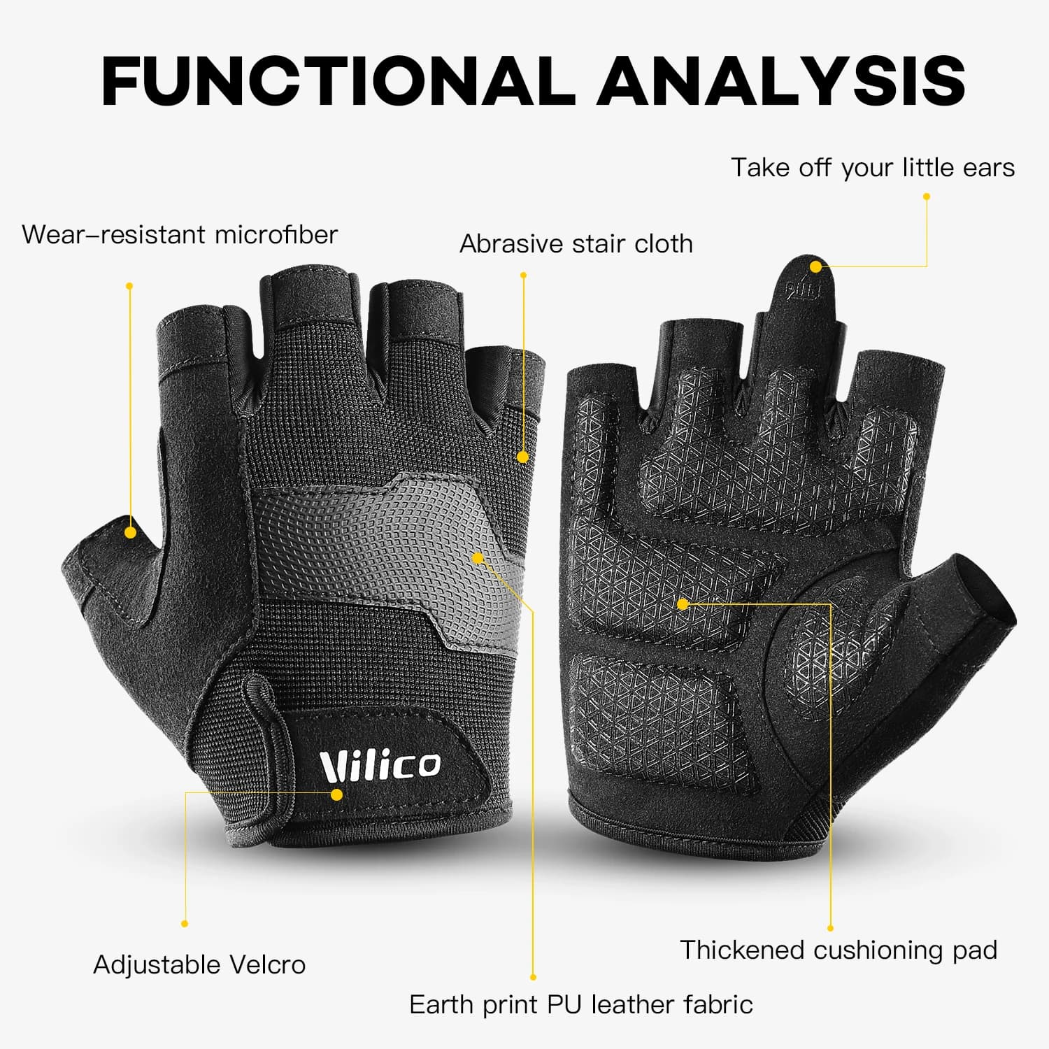 Half Finger Anti Slip Gloves Gel Pad For Women Men Gym Cycling Bicycle