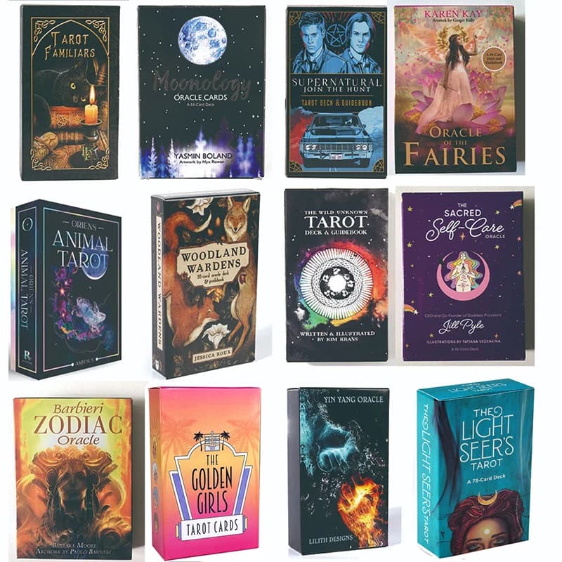 Set di carte dei Tarocchi Rider Waite per principianti, mazzo di carte per divinazione e profetia, gioco da tavolo per famiglie, carte del destino, gioco di predizione del futuro