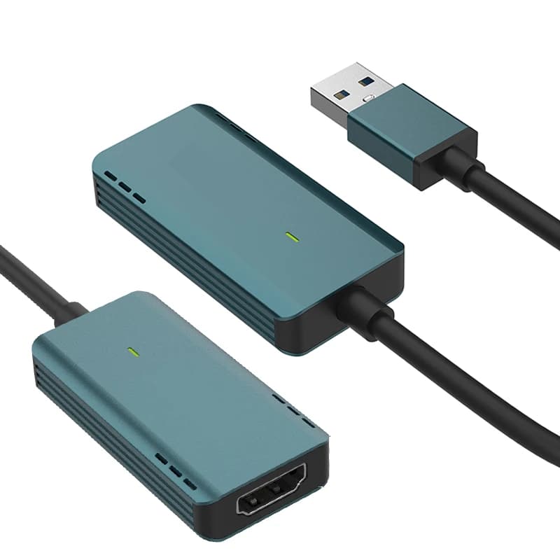 LAN Extensor adattatore HDMI compatibile con USB Docking Station per Laptop scheda di acquisizione Video USB scheda Video compatibile con HDMI per laptop