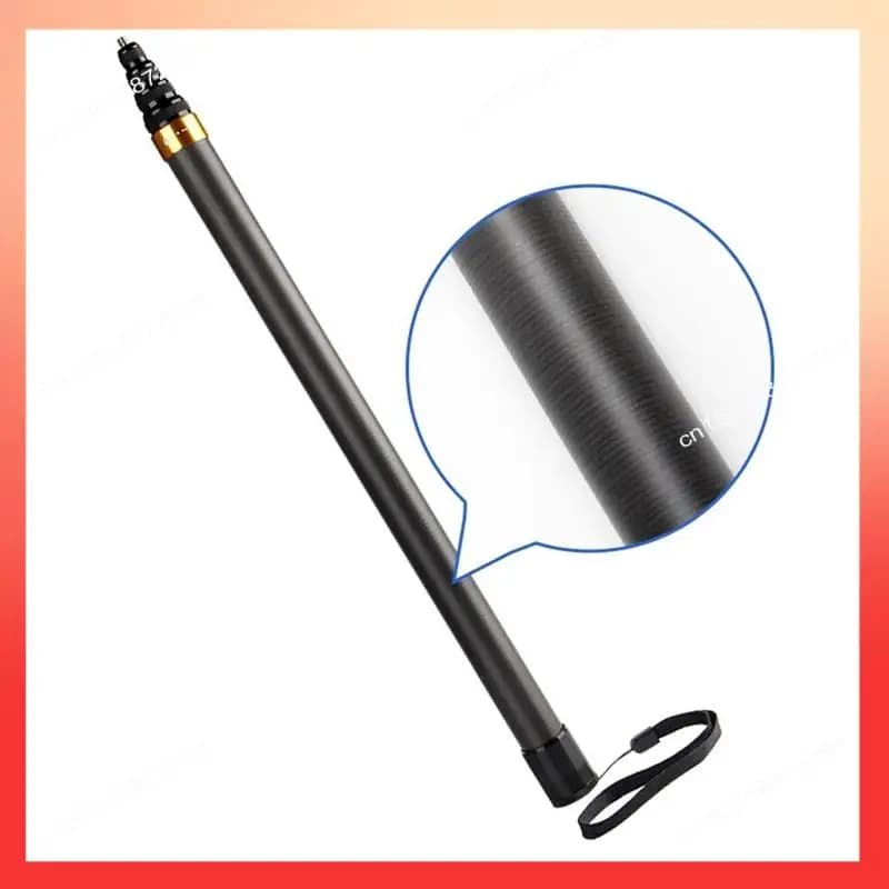 ABNR Bastone selfie invisibile in fibra di carbonio 300CM Bastone selfie retrattile per Insta360 X3/GO3/DJI/Gopro Selfie Stick B