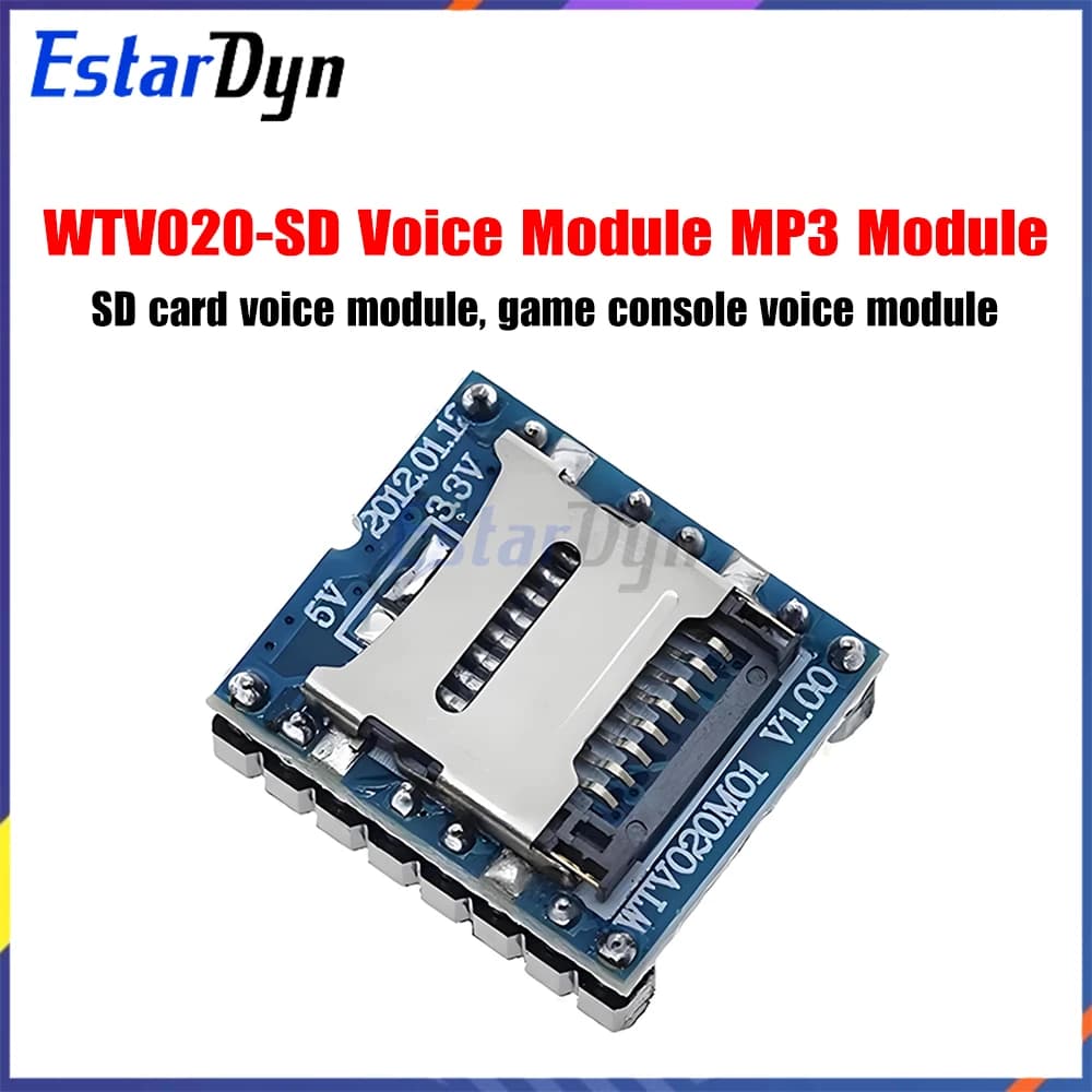 WTV020-SD voice module, SD card voice module, game console voice module