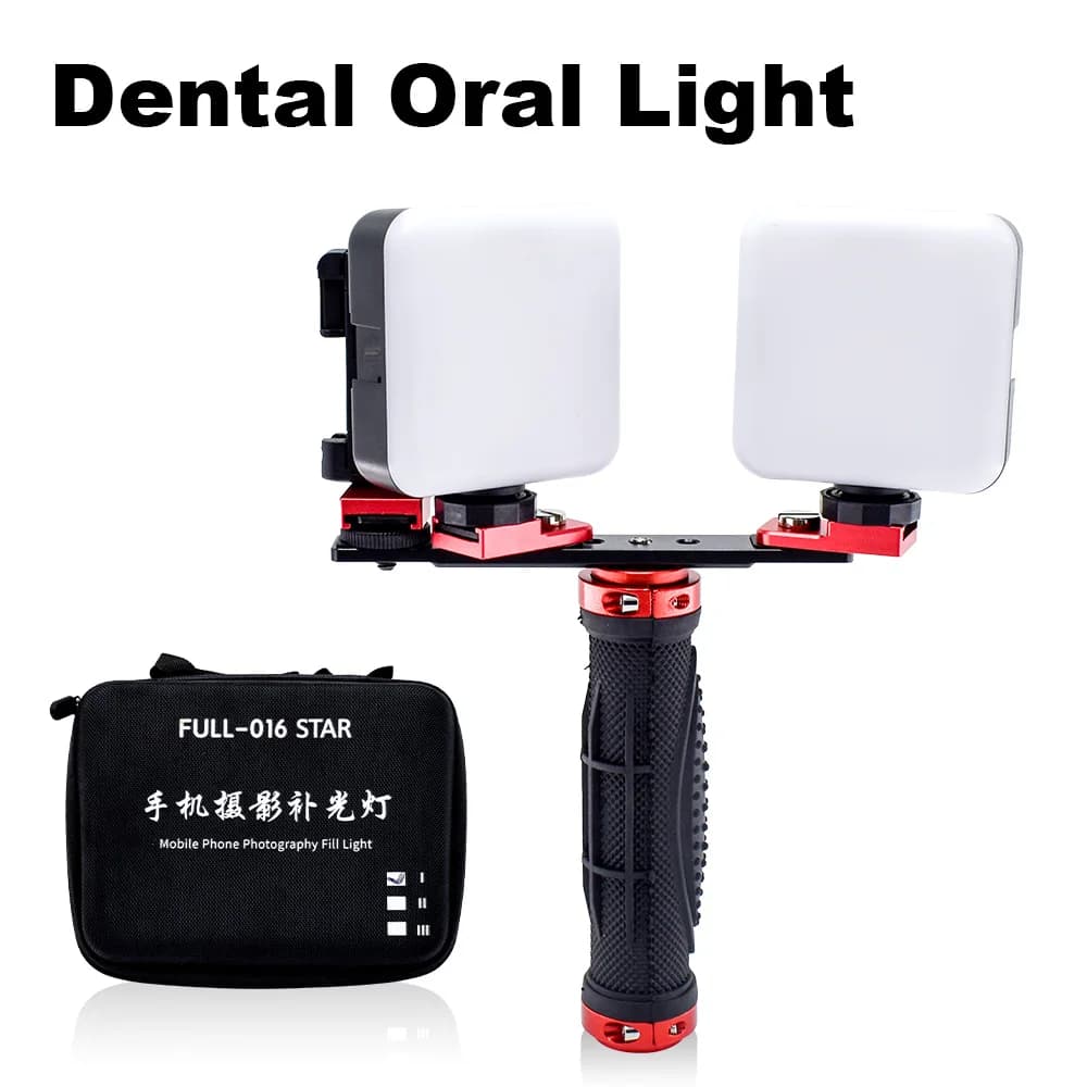 Luce per telefono a LED per immagini con treppiede portatile, luce anulare portatile per la fotografia orale del dentista