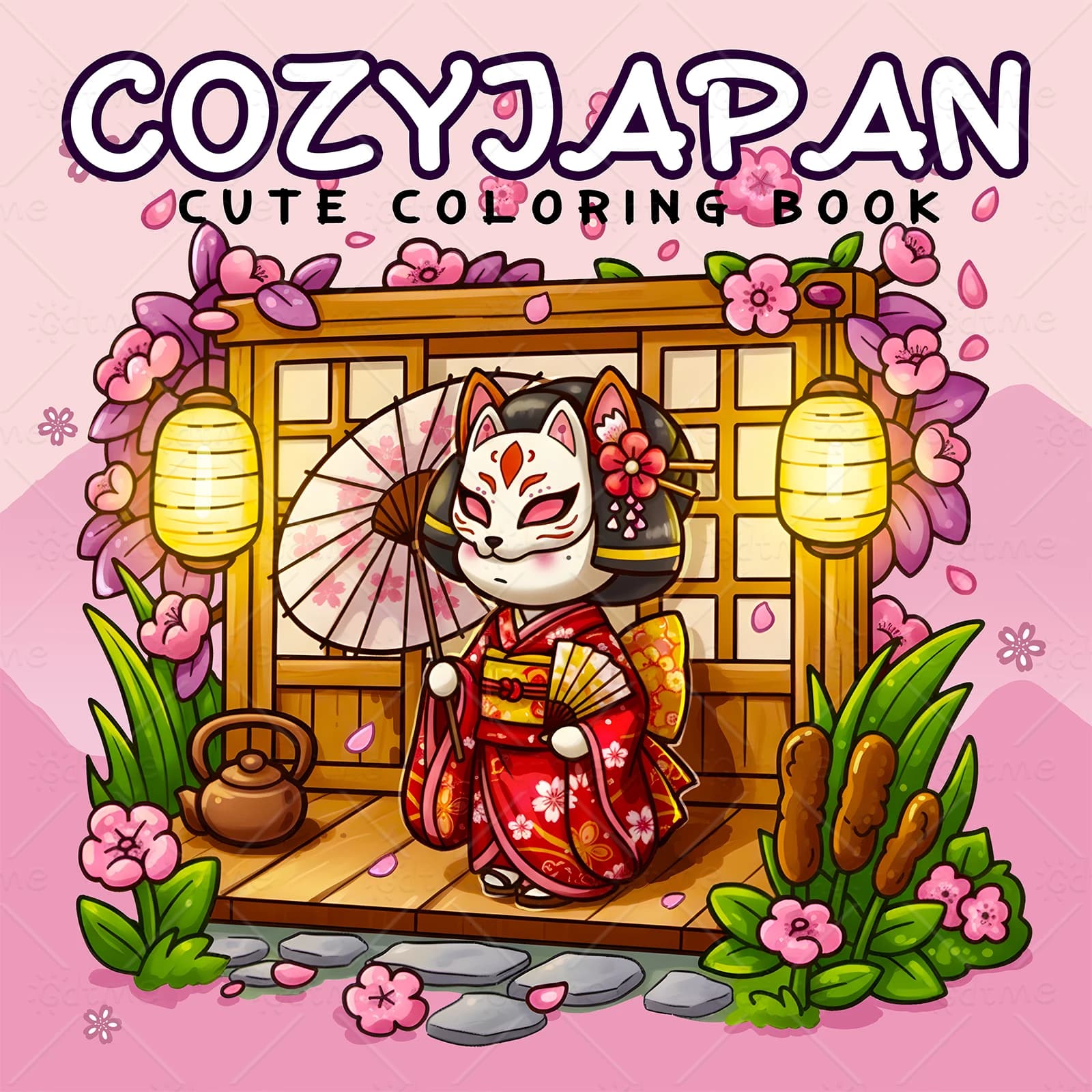COZY JAPAN Bold-easy Patterns Coloring Book for Adults Cute Drawing Book Perfect Gift for Party and Birthday