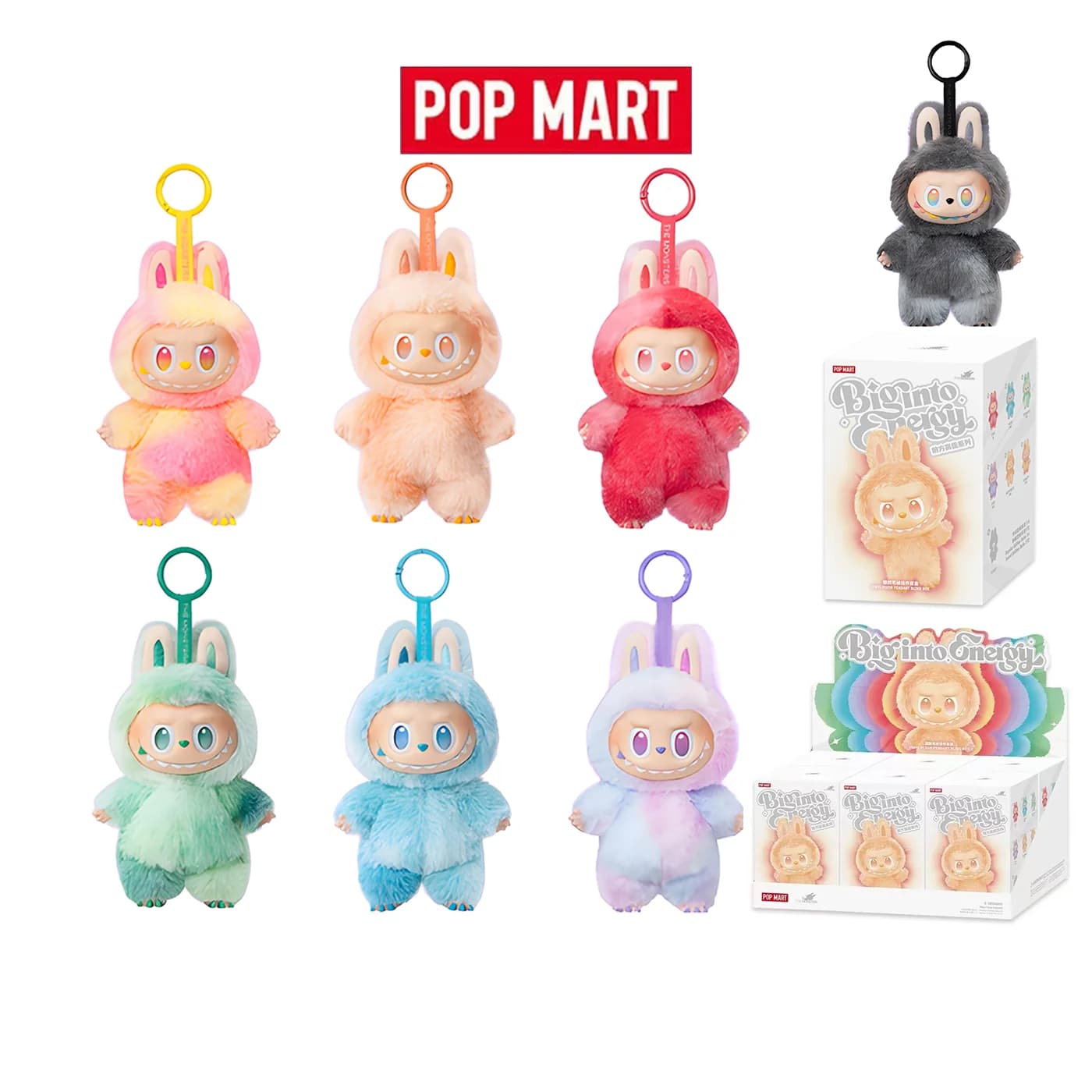POP MART THE MONSTERS LABUBU 3.0 Big into Energy Blind Box Peluche in Vinile Effetto Seta Sacchetto a Sorpresa Regalo
