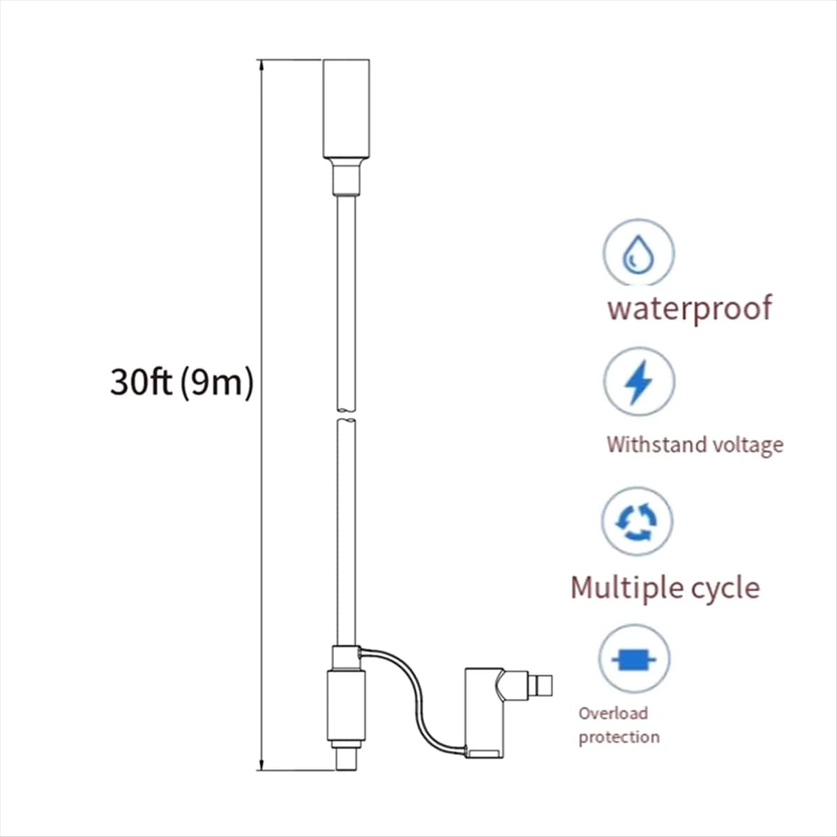 ABNJ 12AWG Extension Cable for Solar Generators 8mm Female to Male DC7909 Solar Panel Cable with DC8020 for /GZ/Yet A
