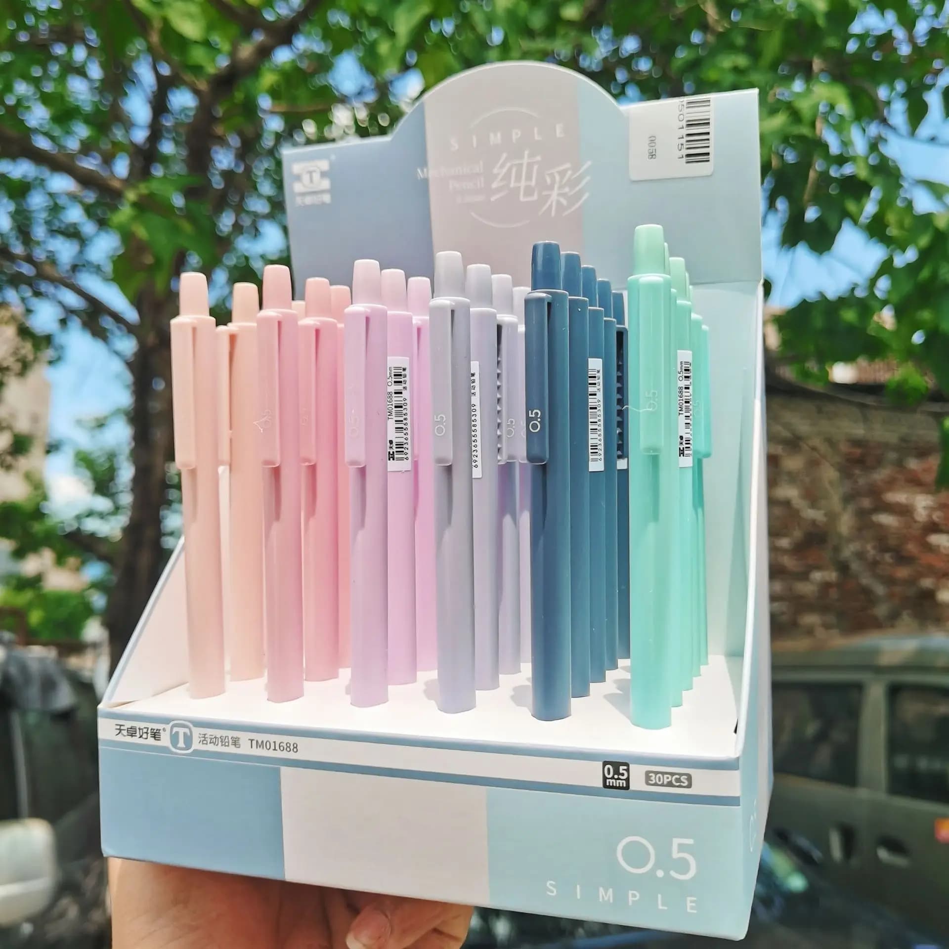 30pcs Cute Macaron Color Mechanical Pencils 0.5mm Student School Supplies Wholesale Cute Pencils for Kids School Stationery Item