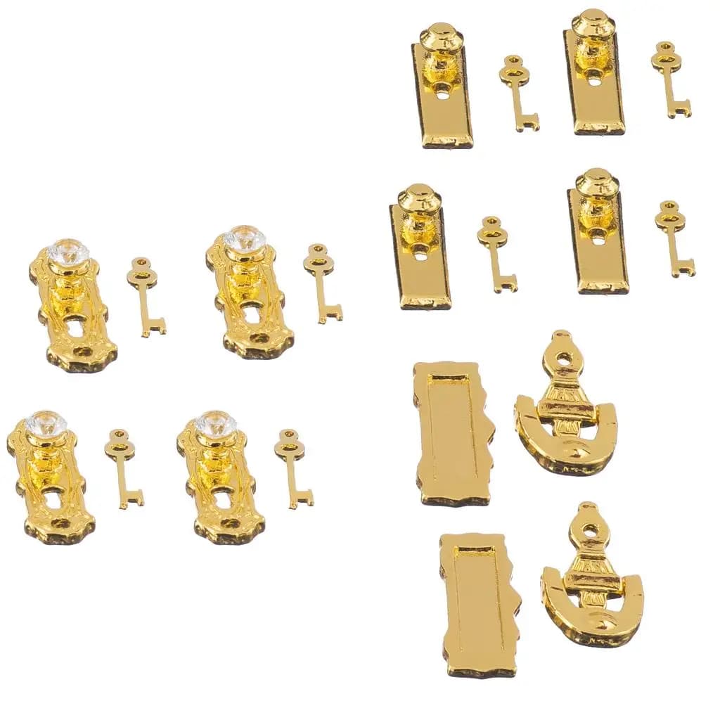 Set di pomelli in metallo per casa delle bambole in miniatura 1:12 maniglia per accessorio porta