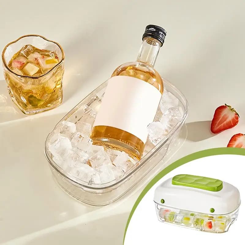 Pressa Vassoio per blocchi di ghiaccio Pressa per rilasciare il congelatore Stampo per macchina per il ghiaccio Impilabile Cubo di raffreddamento Creazione di stampi Gadget da cucina per cocktail