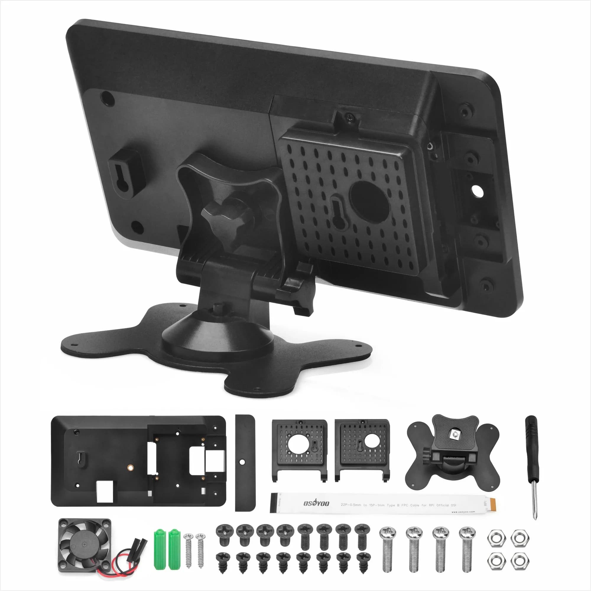 Custodia OSOYOO PiStudio per Raspberry Pi 5/4/3/2 - Compatibile con Raspberry Pi DSI ufficiale da 7 pollici e schermo IPS DSI da 7 pollici OSOYOO