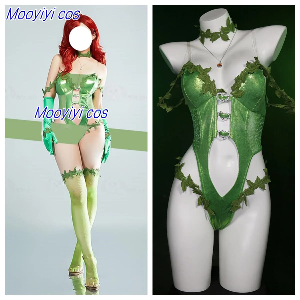 2025 New Pamela Cosplay costume Halloween Christmas Sexy Costume Mooyiyi cos Lillian Summer swimsuit Isley green swimsuit