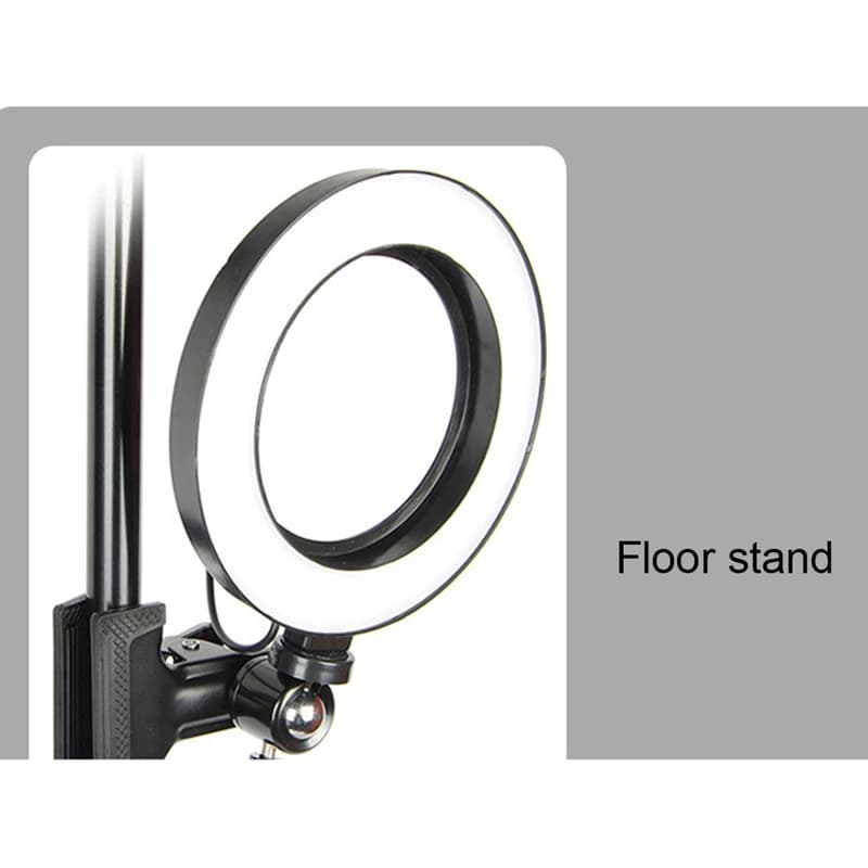 1Set di illuminazione per videoconferenza con luce ad anello per Selfie con Clip per supporto per telefono treppiede su 16Cm