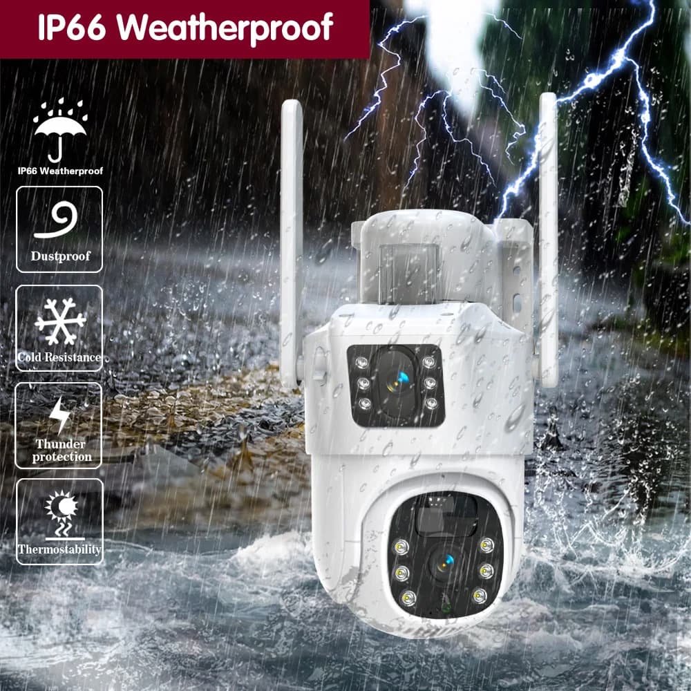 5MP 10 Canali Kit NVR Wireless Esterno Doppia Lente Auto Tracking PTZ Rete Solare CCTV Sistema di Telecamere di Sicurezza di Sorveglianza 4K