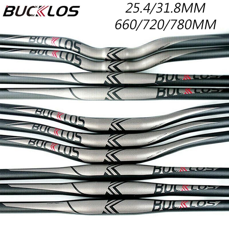 BUCKLOS MTB Manubrio In Lega di Alluminio 31.8mm 25.4mm Manubrio Della Bicicletta 660/720/780mm Swallow Bar Riser Bar Accessori Bici