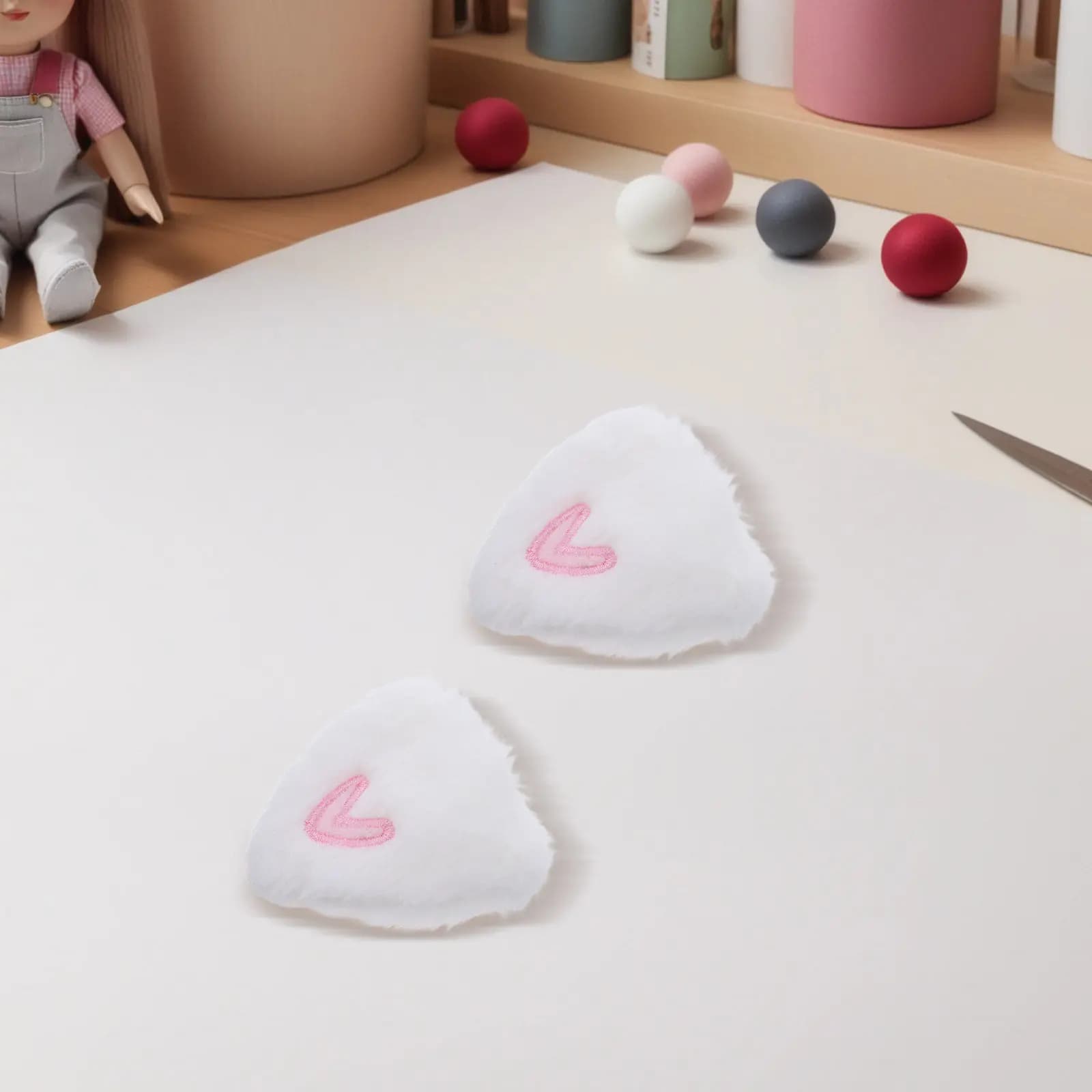 10 Pezzi Orecchie di Coniglio Morbide, Accessori di Ricambio per Peluche, Fasce per Capelli a Forma di Orecchie di Coniglio, Fermagli per Capelli Pasquali, Materiali per Fai da Te
