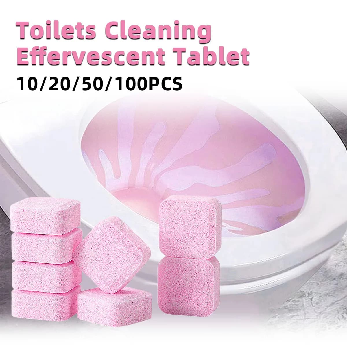 Toilet Cleaning Effervescent Tablets Fast Dissolving Powerful Descaling And Odor Removing Cleaning Agents Essential For Home Use