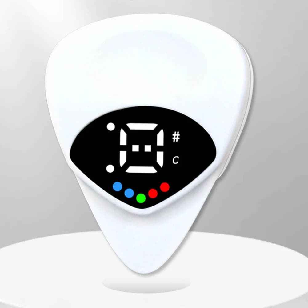 2-in-1 Guitar Picks Tuner Digital Electronic Tuner Acoustic Guitar Tuner for Acoustic/Electric Guitar Bass
