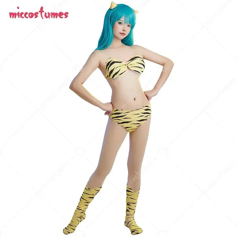 MICCOSTUMES Costume cosplay femminile Lum, adatto per feste espositive anime di Halloween ed eventi cosplay